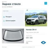 Заднее стекло и автомобиль Honda CR-V — коллаж