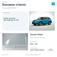 Боковое стекло и автомобиль Suzuki Vitara — коллаж