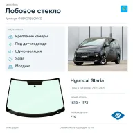 Лобовое стекло и автомобиль Hyundai Staria — коллаж