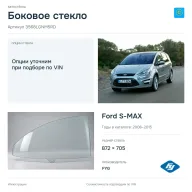 Боковое стекло и автомобиль Ford S-MAX — коллаж