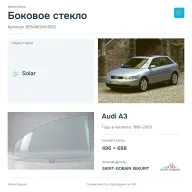 Боковое стекло и автомобиль Audi A3 — коллаж