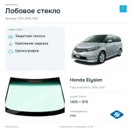 Лобовое стекло и автомобиль Honda Elysion — коллаж