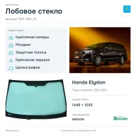 Лобовое стекло и автомобиль Honda Elysion — коллаж