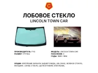 Лобовое стекло и автомобиль Lincoln Town Car — коллаж