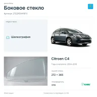 Боковое стекло и автомобиль Citroen C4 — коллаж