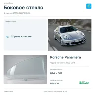 Боковое стекло и автомобиль Porsche Panamera — коллаж