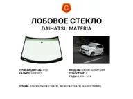 Лобовое стекло и автомобиль Daihatsu Materia — коллаж
