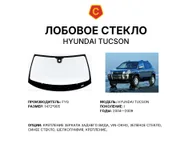 Лобовое стекло и автомобиль Hyundai Tucson — коллаж