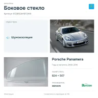 Боковое стекло и автомобиль Porsche Panamera — коллаж