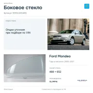 Боковое стекло и автомобиль Ford Mondeo — коллаж