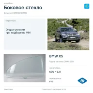 Боковое стекло и автомобиль BMW X5 — коллаж