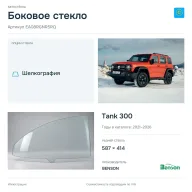 Боковое стекло и автомобиль Tank 300 — коллаж