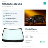 Лобовое стекло и автомобиль Honda Elysion — коллаж