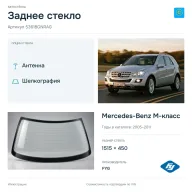 Заднее стекло и автомобиль Mercedes-Benz M-класс — коллаж