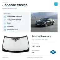 Лобовое стекло и автомобиль Porsche Panamera — коллаж