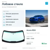 Лобовое стекло и автомобиль Acura RDX — коллаж