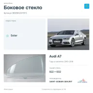 Боковое стекло и автомобиль Audi A7 — коллаж