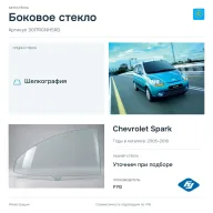 Боковое стекло и автомобиль Chevrolet Spark — коллаж
