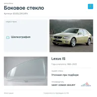 Боковое стекло и автомобиль Lexus IS — коллаж