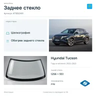 Заднее стекло и автомобиль Hyundai Tucson — коллаж
