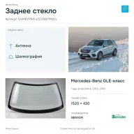 Заднее стекло и автомобиль Mercedes-Benz GLE-класс — коллаж