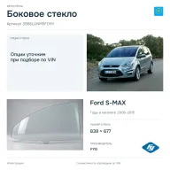 Боковое стекло и автомобиль Ford S-MAX — коллаж