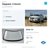 Заднее стекло и автомобиль BMW X5 — коллаж
