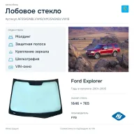 Лобовое стекло и автомобиль Ford Explorer — коллаж