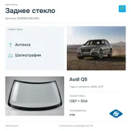 Заднее стекло и автомобиль Audi Q5 — коллаж