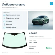 Лобовое стекло и автомобиль AITO M5 — коллаж