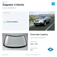 Заднее стекло и автомобиль Chevrolet Captiva — коллаж
