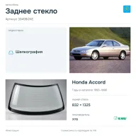 Заднее стекло и автомобиль Honda Accord — коллаж