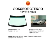 Лобовое стекло и автомобиль Toyota Prius — коллаж