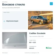 Боковое стекло и автомобиль Cadillac Escalade — коллаж