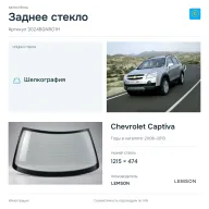 Заднее стекло и автомобиль Chevrolet Captiva — коллаж