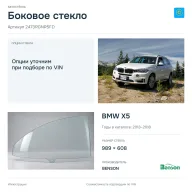 Боковое стекло и автомобиль BMW X5 — коллаж