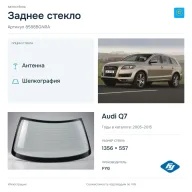 Заднее стекло и автомобиль Audi Q7 — коллаж