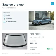 Заднее стекло и автомобиль Ford Focus — коллаж