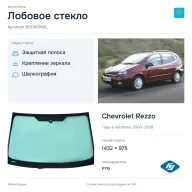 Лобовое стекло и автомобиль Chevrolet Rezzo — коллаж