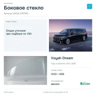 Боковое стекло и автомобиль Voyah Dream — коллаж