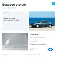 Боковое стекло и автомобиль Audi A8 — коллаж