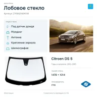 Лобовое стекло и автомобиль Citroen DS 5 — коллаж
