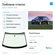 Лобовое стекло и автомобиль Ford Focus — коллаж