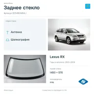 Заднее стекло и автомобиль Lexus RX — коллаж