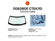 Лобовое стекло и автомобиль Toyota Yaris — коллаж