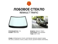 Лобовое стекло и автомобиль Renault Trafic — коллаж