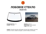 Лобовое стекло и автомобиль Audi A5 — коллаж