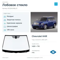 Лобовое стекло и автомобиль Chevrolet HHR — коллаж