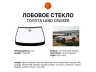 Лобовое стекло и автомобиль Toyota Land Cruiser — коллаж