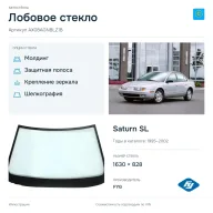 Лобовое стекло и автомобиль Saturn SL — коллаж